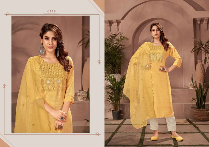 Crayon Sadhana By Kajree Embroidery Readymade Suits Catalog